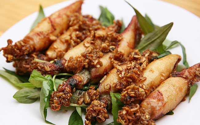 mực trứng nướng